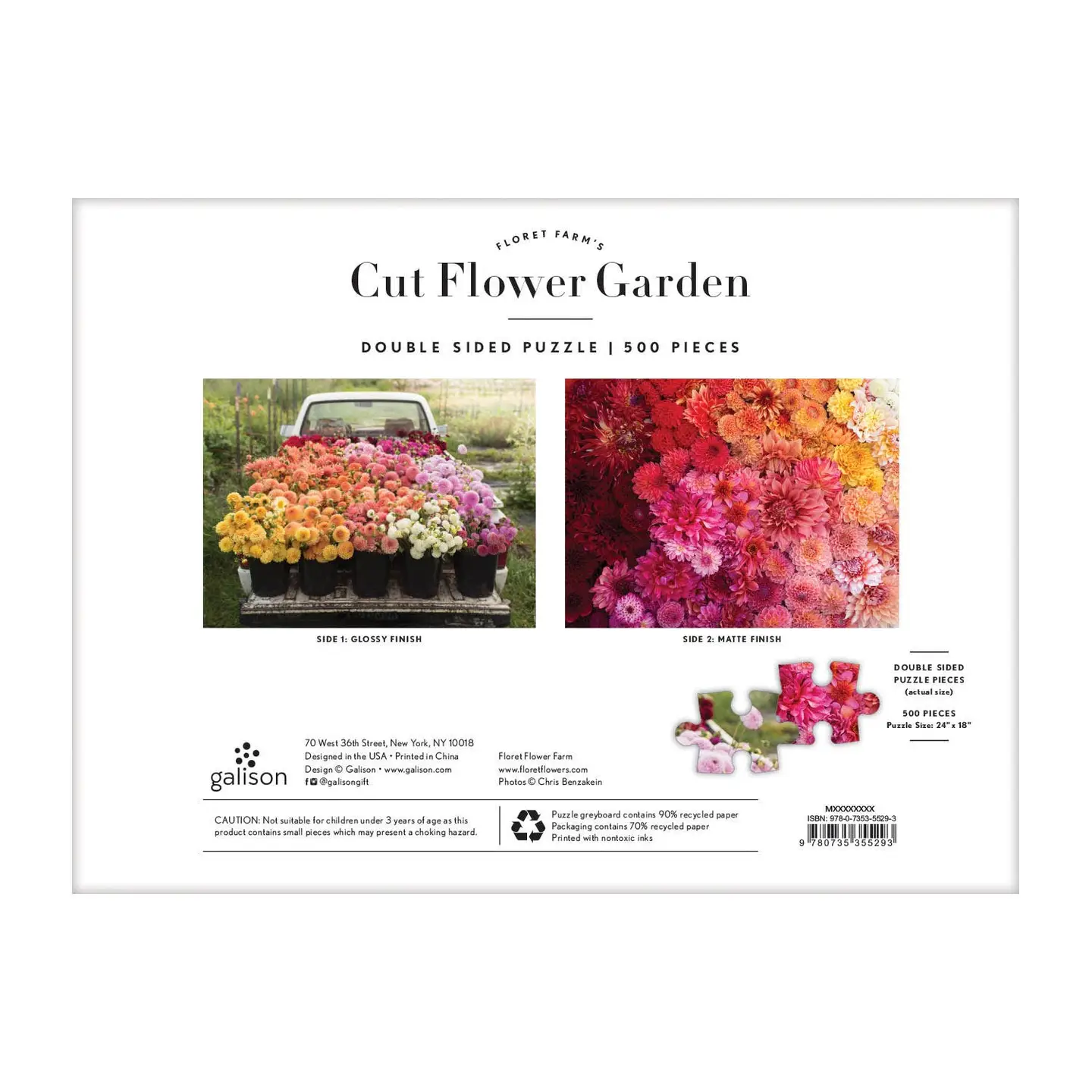 Floret Farm's Cut Flower Garden 2-Sided Puzzle - Image 2